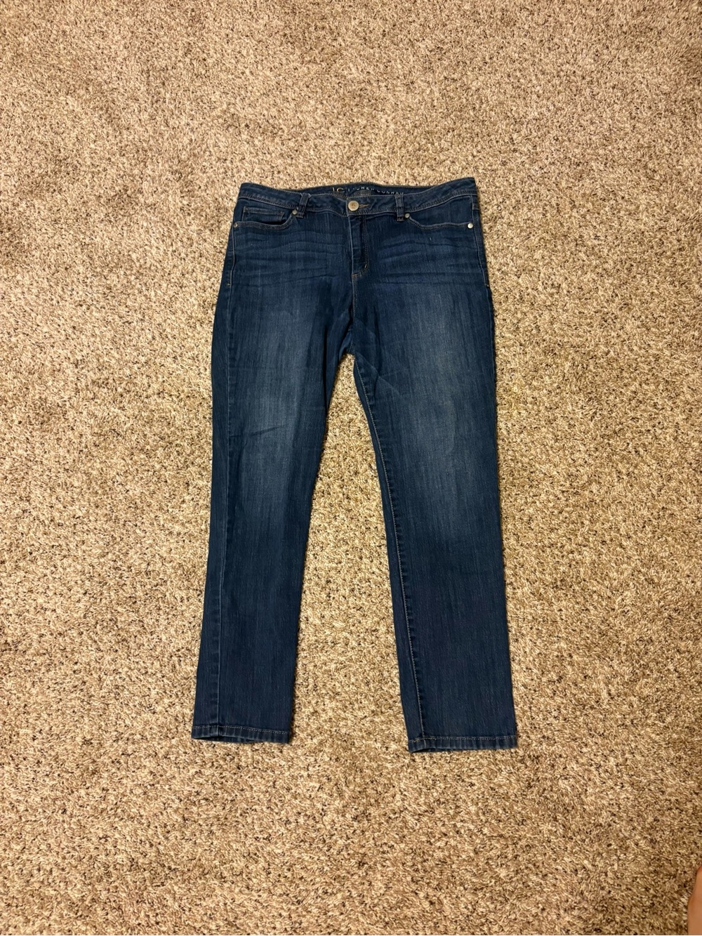 LC Lauren Conrad Dark Blue cotton blend Straight Leg Jeans